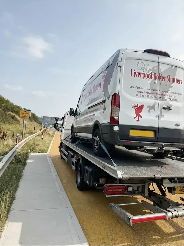 Commercial van motorway recovery service