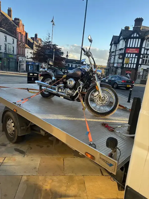 Motorcycle recovery and transport service in Stoke-on-Trent