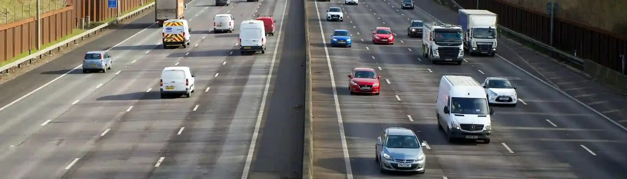 busy motorway in staffordshire and cheshire